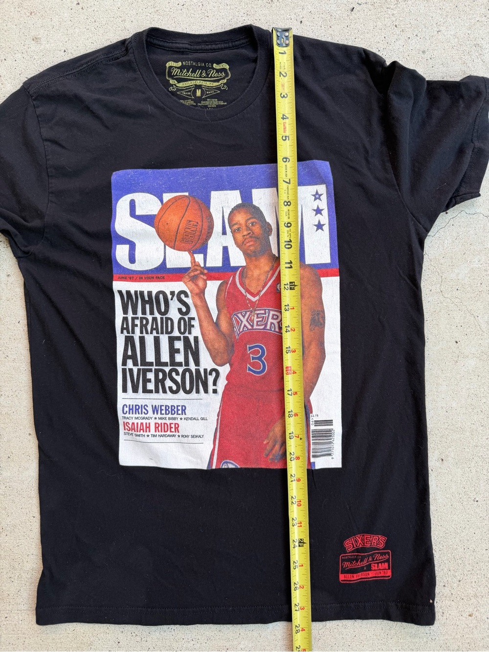 Mitchell & Ness Allen Iverson SLAM Magazine Cover Shirt Mens M Sixers - Picture 7 of 7